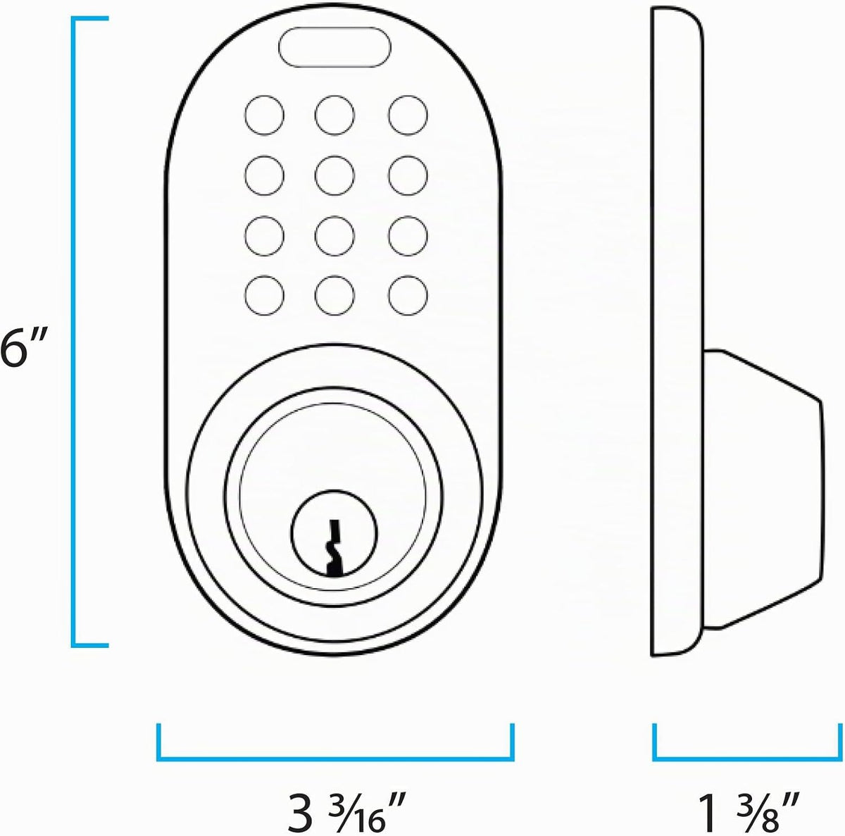MiLocks TF-02SN Cerradura de puerta de entrada sin llave con teclad...