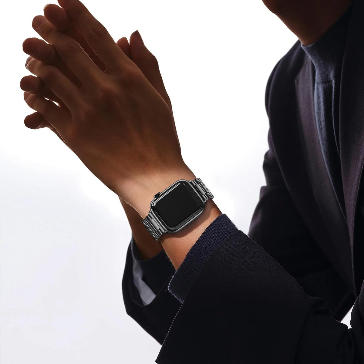 Correa de metal EPULY compatible con correas de Apple Watch para ho...
