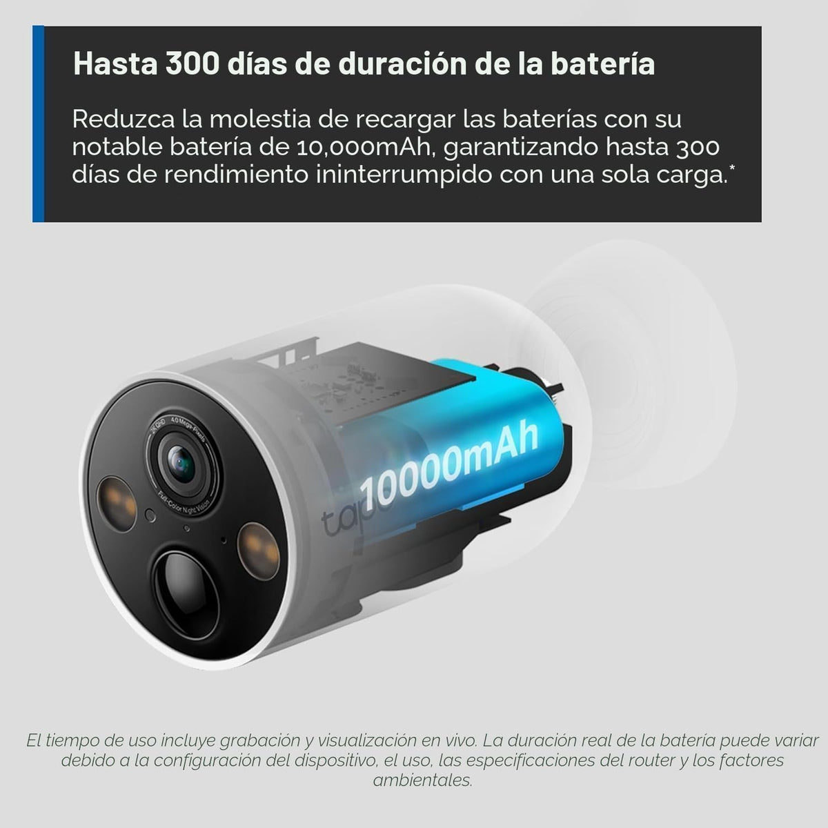 Tapo MagCam 2K+ Cámara de seguridad inalámbrica para exteriores, ba...