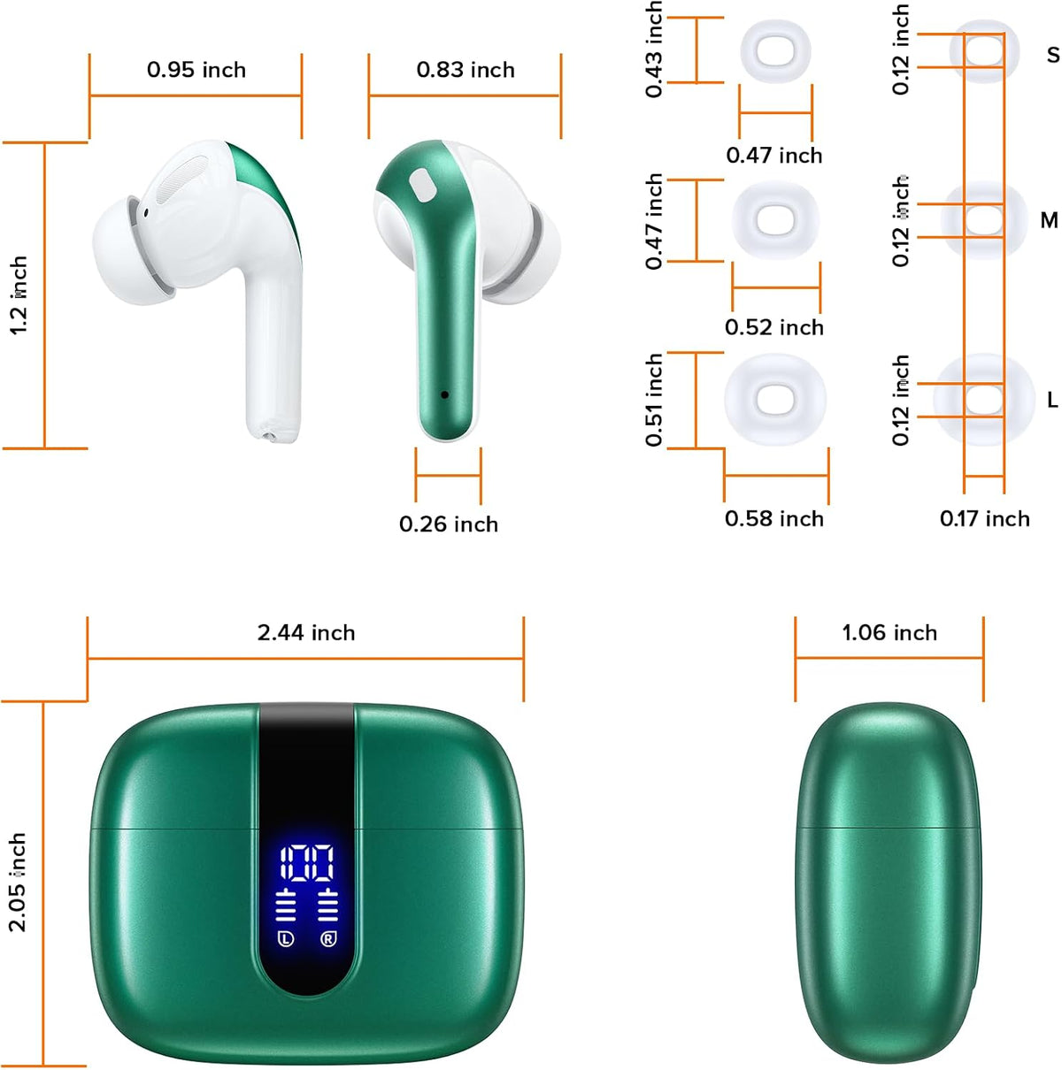 TAGRY Auriculares Bluetooth Verdaderamente Inalámbricos Auriculares...