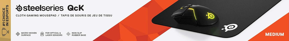 SteelSeries QcK Alfombrilla de Gaming para Mouse - Tela Gruesa Medi...