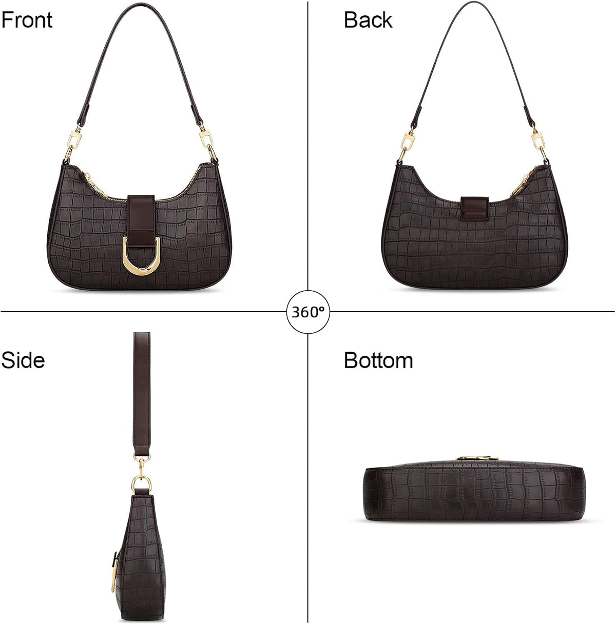 KKXIU Bolso de Hombro para Mujer Bolso de Moda para Todos los días...