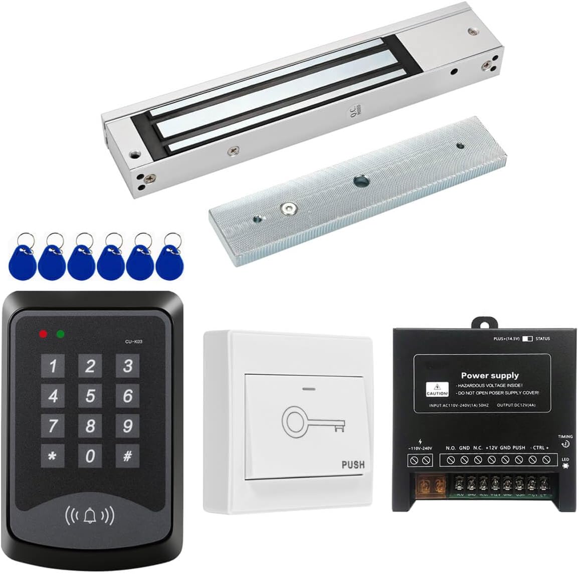 Sistema de control de acceso de puerta RFID teclado 600lb Kit de ce...