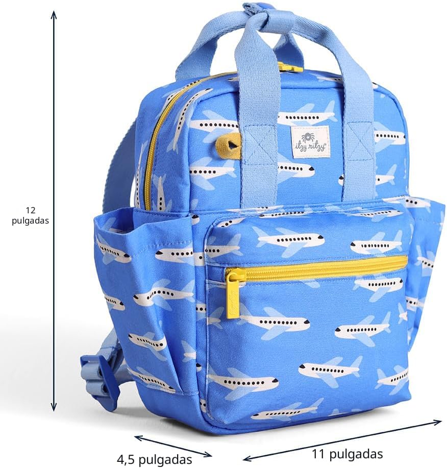 Itzy Ritzy Mochila para niños pequeños, bolsa de guardería con inte...