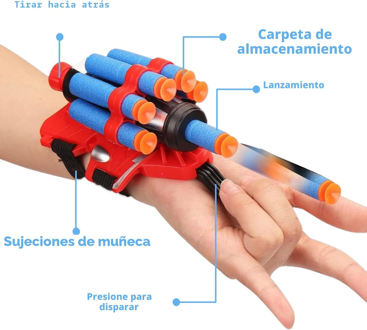 keumi - Juego de 2 tiradores de telaraña para niños, regalos de fie...