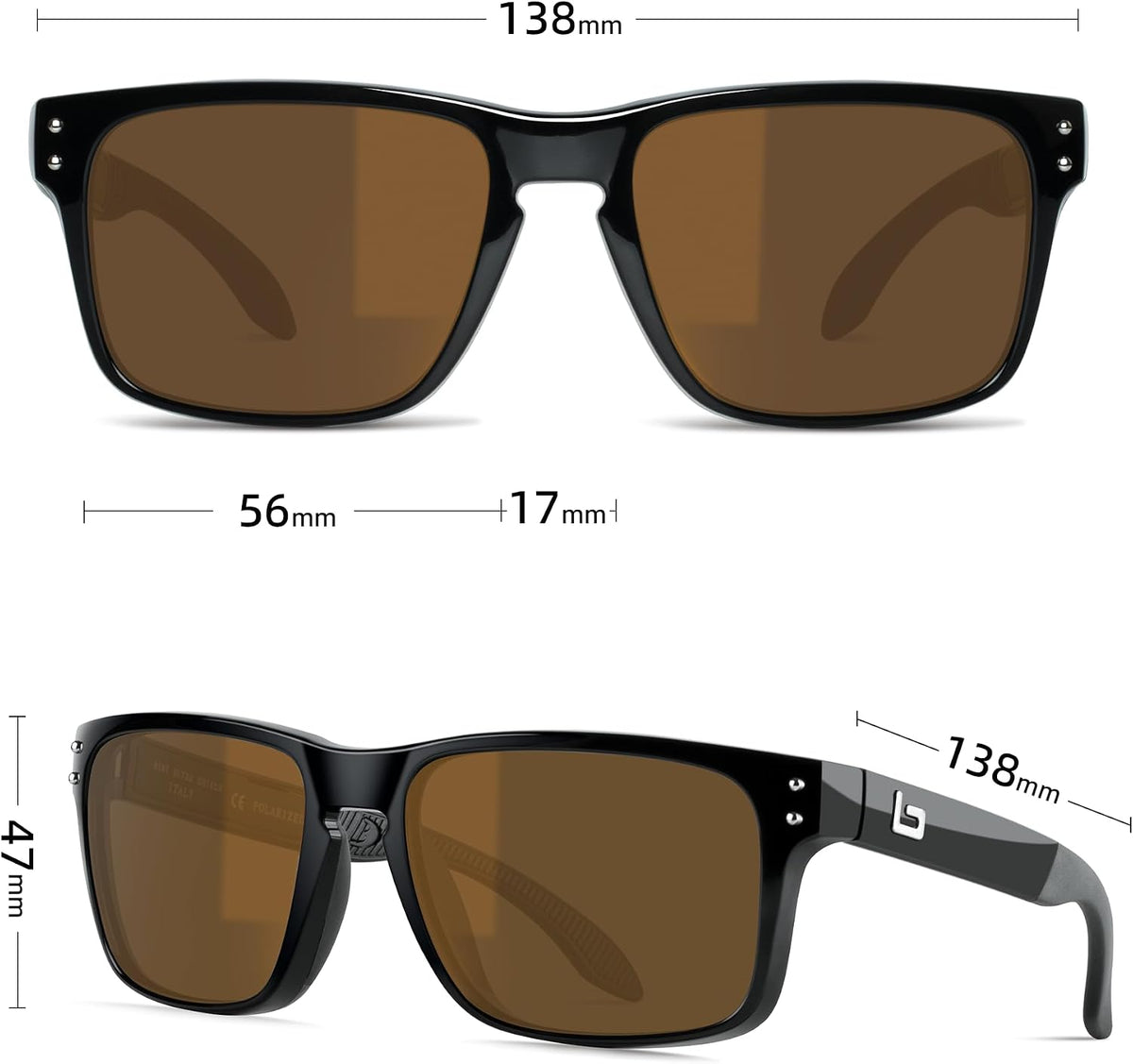 BNUS Corning Gafas de sol con lentes de vidrio para hombres y mujer...