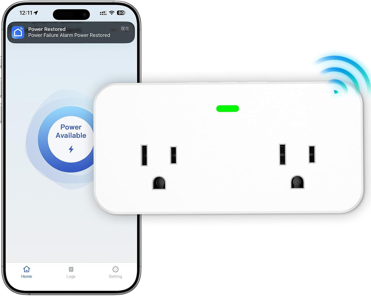 Alarma de falla de energía WiFi, pérdida de energía de la alarma de...
