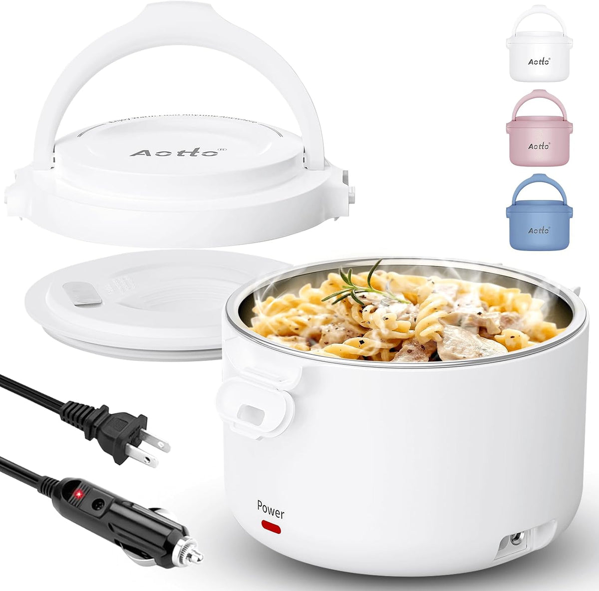 Aotto Fiambrera eléctrica, calentador portátil de alimentos de 32 o...