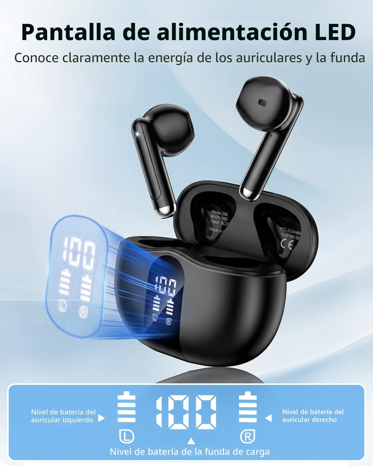 XIAOWTEK Auriculares inalámbricos, auriculares Bluetooth 5.4 2026 c...