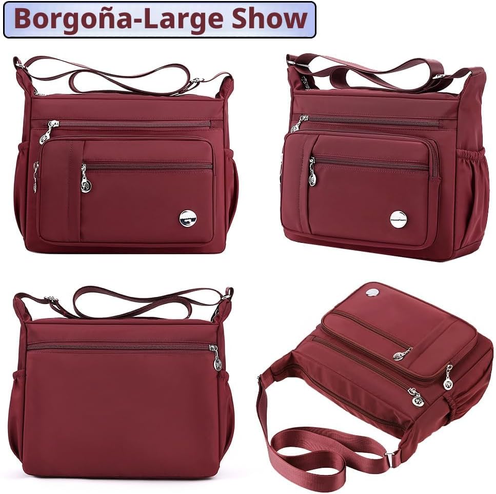 MINTEGRA Bolso de mano de hombro para mujer, espacioso bolso cruzad...