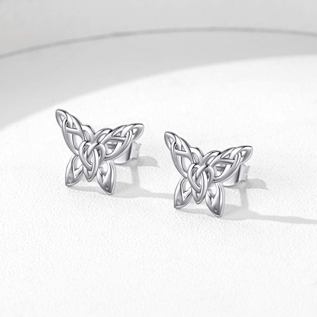 ChicSilver Pendientes celtas para mujer de plata de ley hipoalergén...
