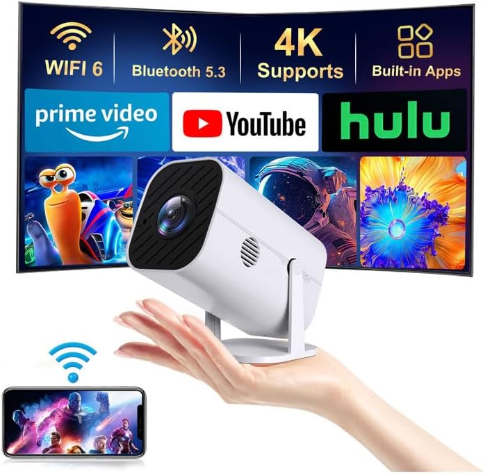 Mini proyector YGSKK con Wifi y Bluetooth, aplicaciones integradas,...