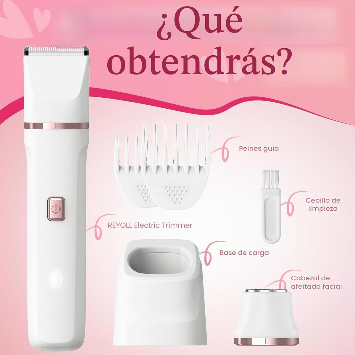 Risina Recortadora de bikini 2 en 1 para mujer, recortadora de pelo...