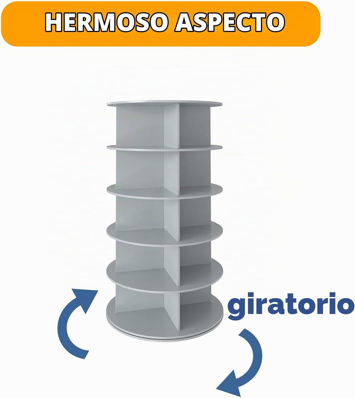 SpaceAid Torre Zapatero Giratorio de 5 Niveles, Exhibidor Giratorio...