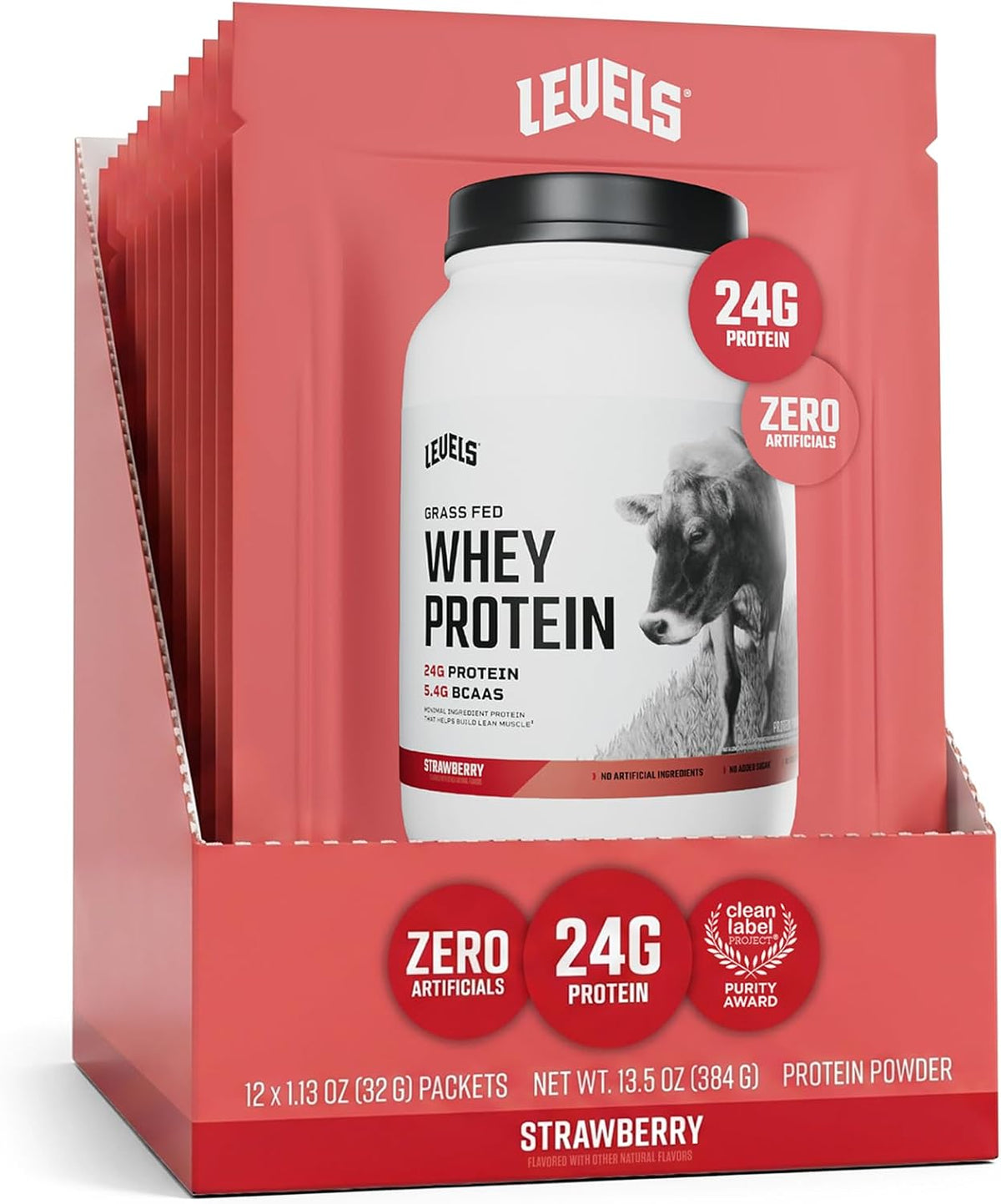 Levels - Proteína de suero en polvo, sin ingredientes artificiales,...