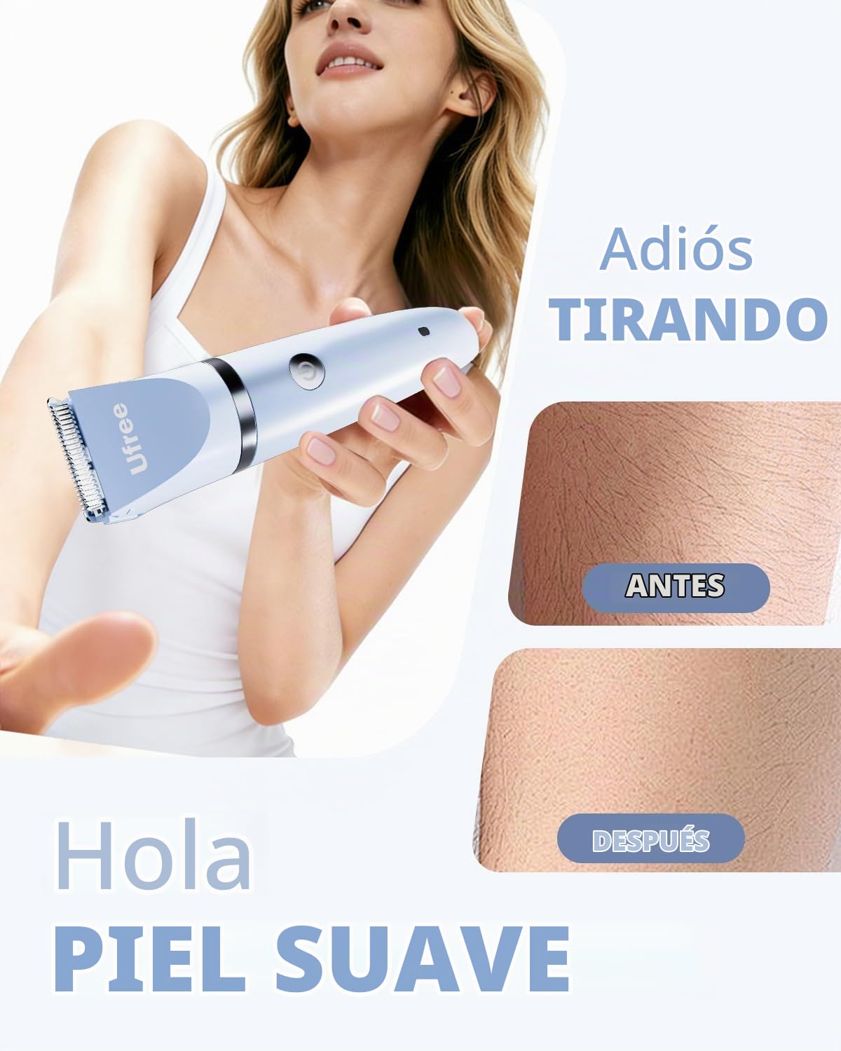 Maquinillas de afeitar eléctricas Ufree 3 en 1 para mujer, regalos...