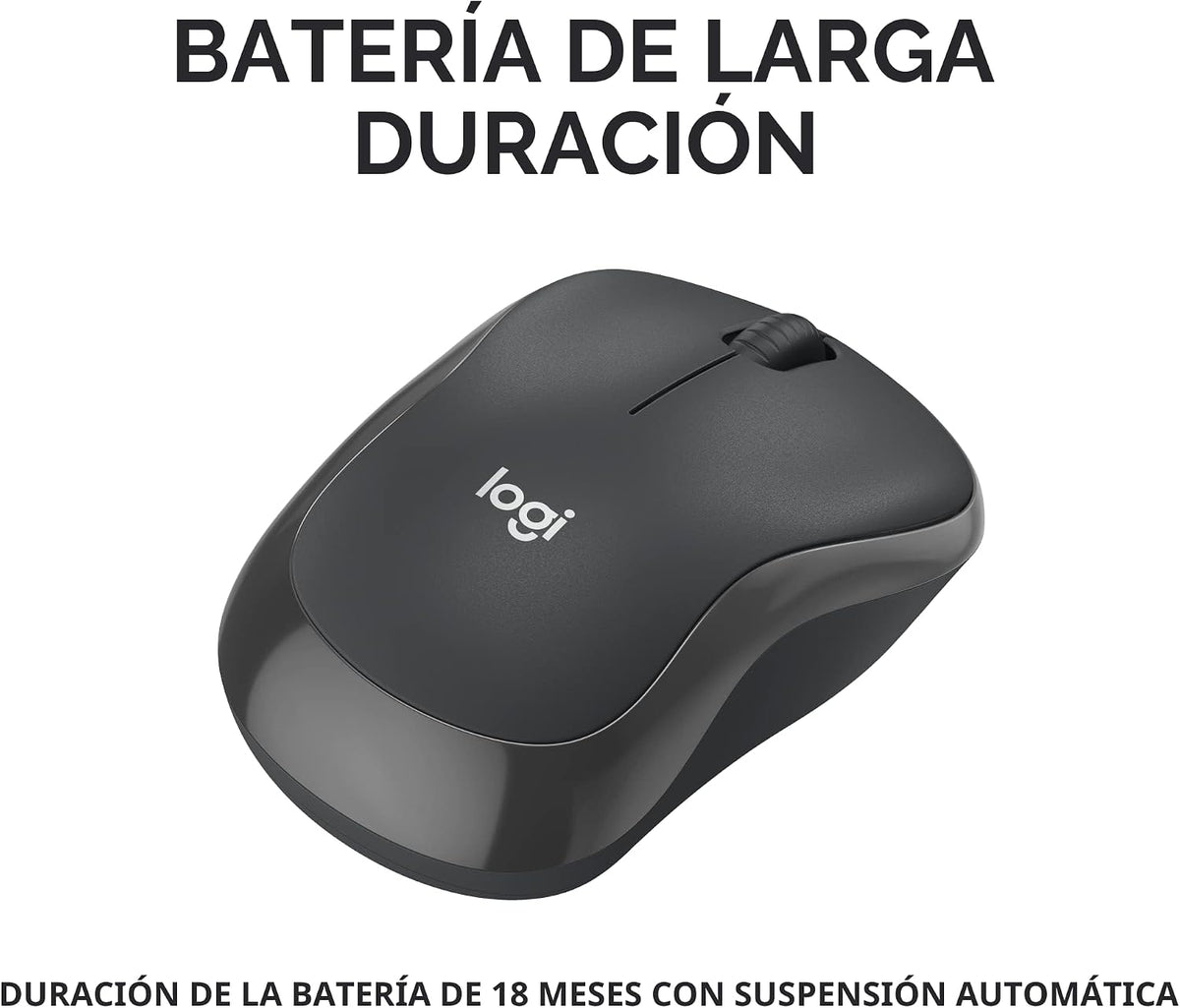 Ratón inalámbrico Bluetooth silencioso compacto Logitech M240 - Gra...