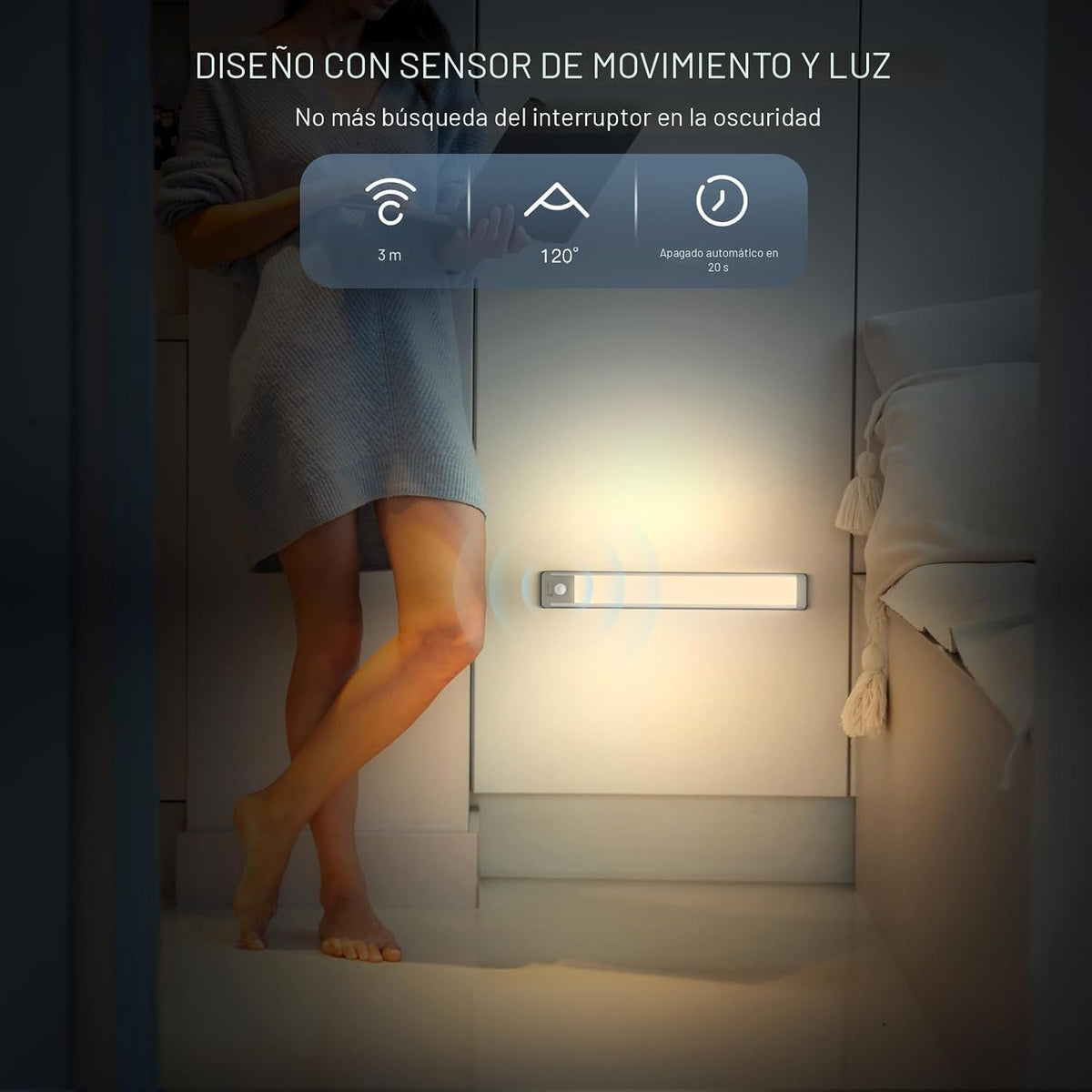 MCGOR Iluminación bajo gabinete de 10 pulgadas, paquete de 2 luces...