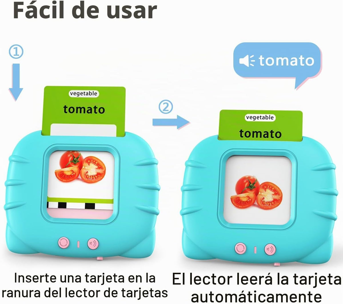 Lapare - Tarjetas didácticas parlantes para niños pequeños de 3, 4,...