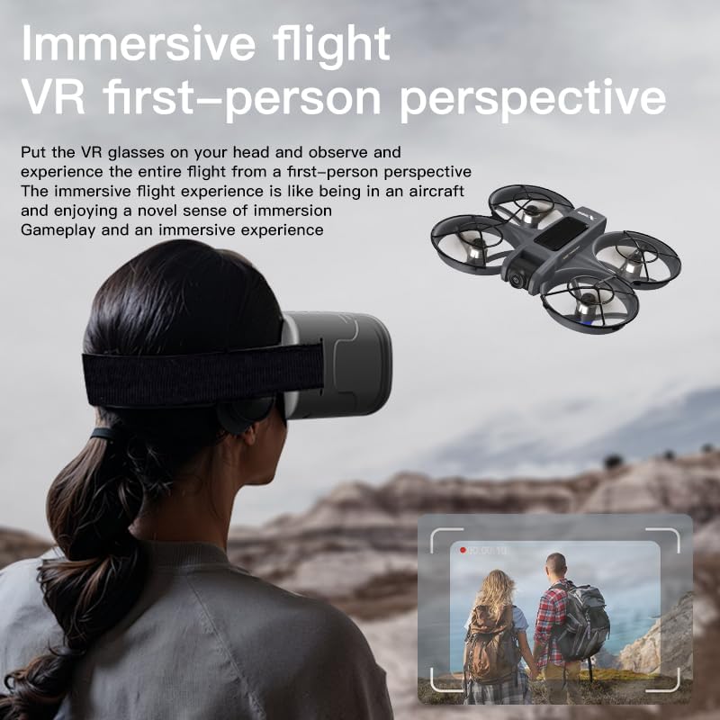 Dron VR FPV con cámara y gafas de realidad virtual para principiant...