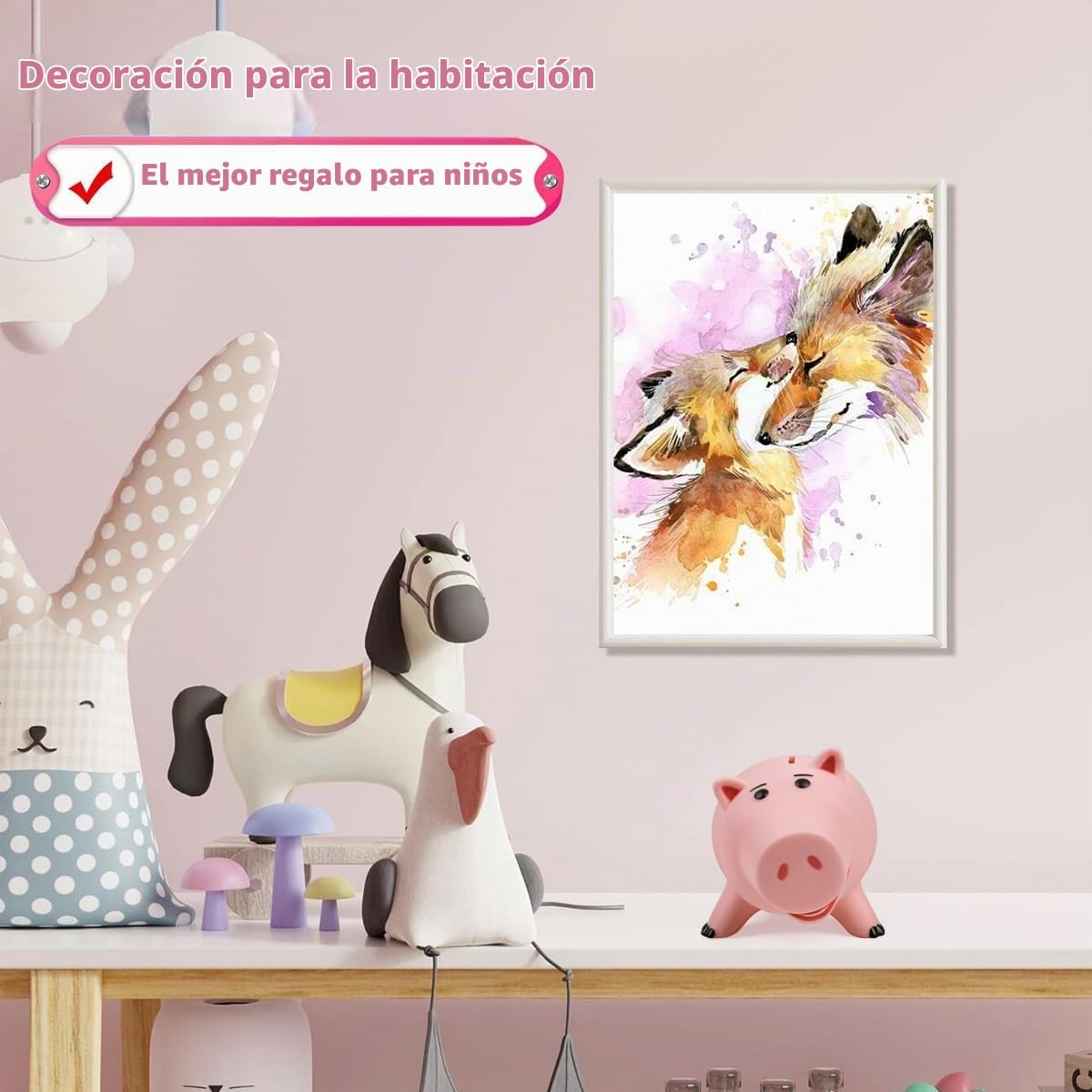 Hamm - Alcancía irrompible con diseño de cerdo rosa, de plástico, a...