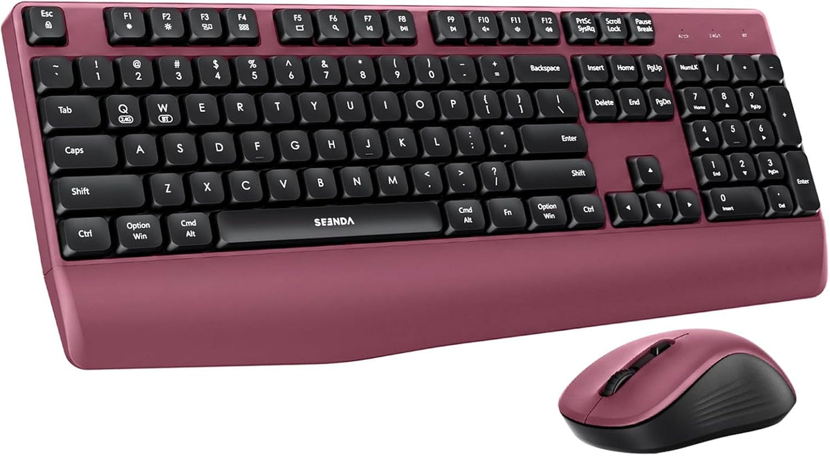 seenda COE200 Combo de teclado y mouse Bluetooth inalámbricos con |...
