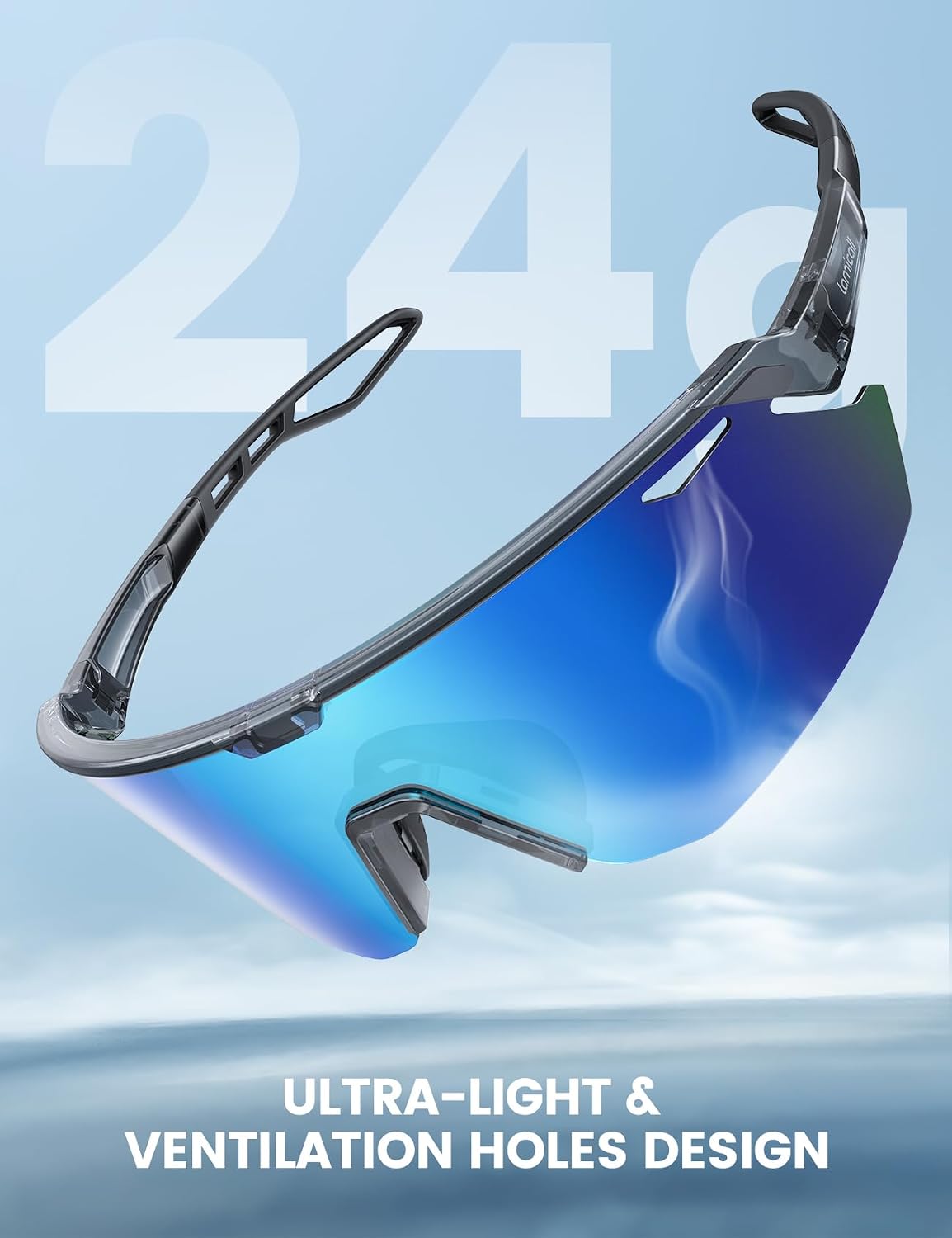 Lamicall Gafas de sol deportivas polarizadas de 0.85 oz para hombre...