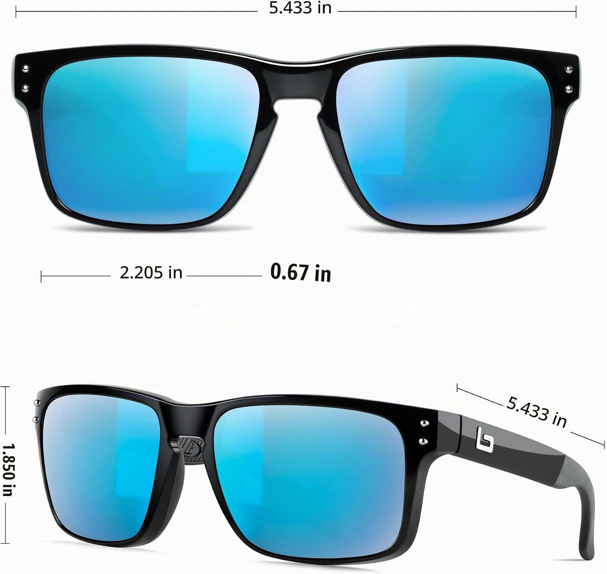 BNUS Corning Gafas de sol con lentes de vidrio para hombres y mujer...