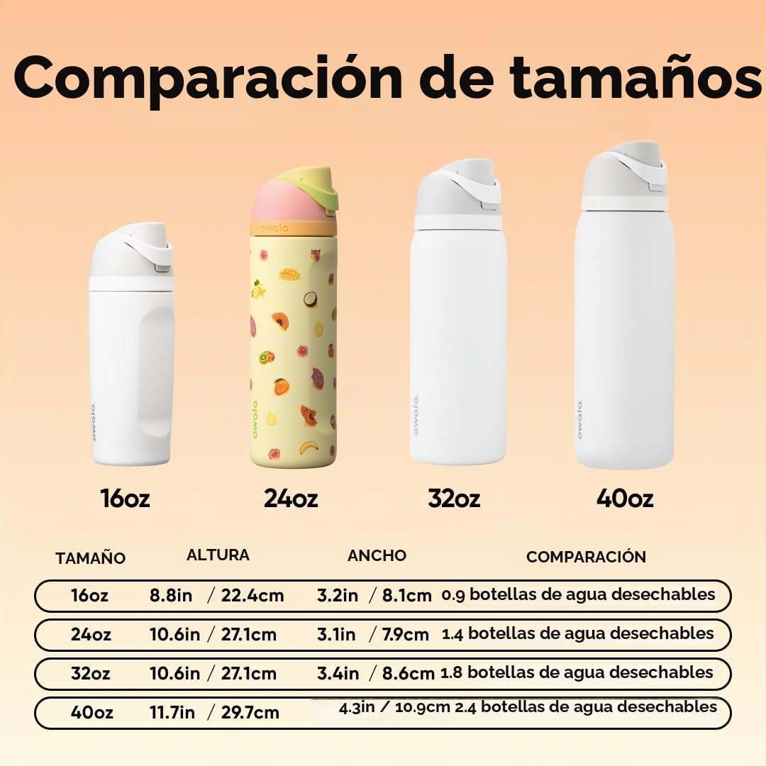 Owala FreeSip - Botella de agua de acero inoxidable de 32 oz Just Ripe