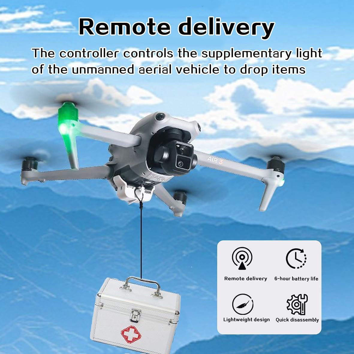 HENWAFX - Sistema de carga útil para DJI Air3 Dron, accesorio de en...
