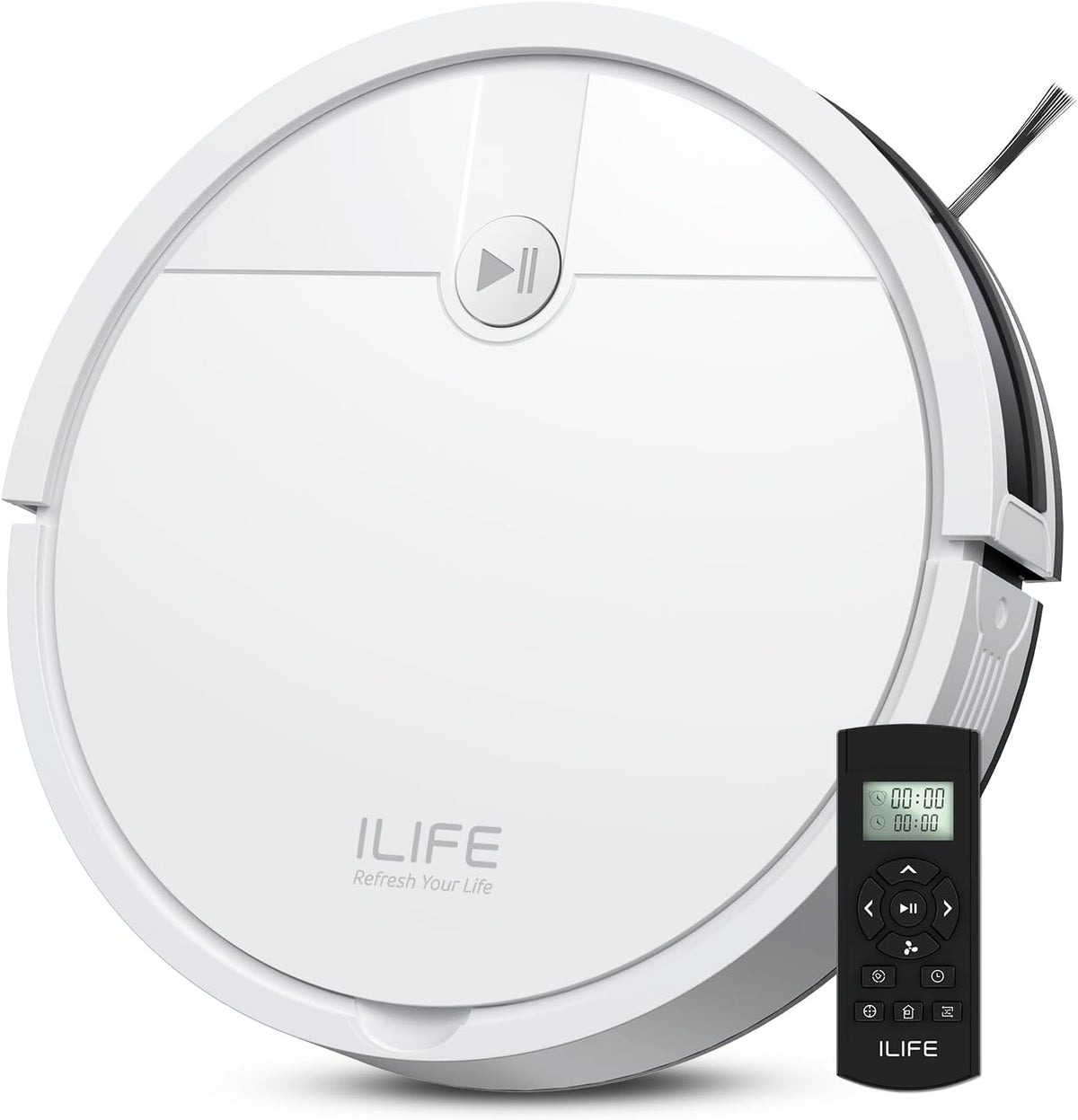 ILIFE V2 Robot Aspirador, succión sin enredos, color blanco | 120 m...