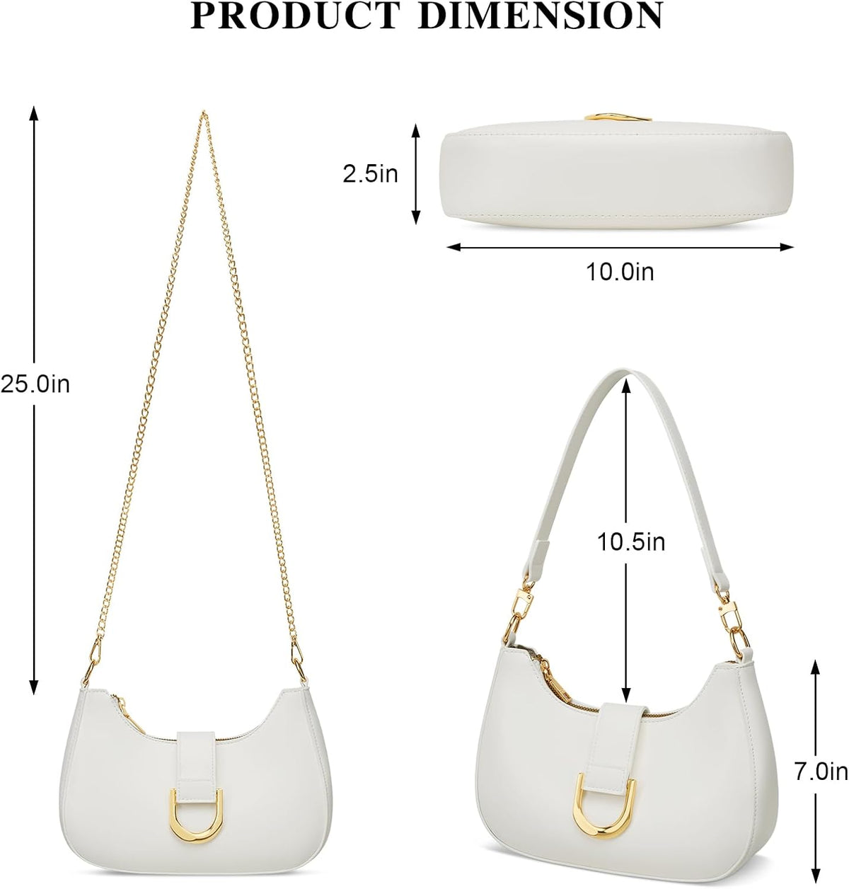 KKXIU Bolso de Hombro para Mujer Bolso de Moda para Todos los días...