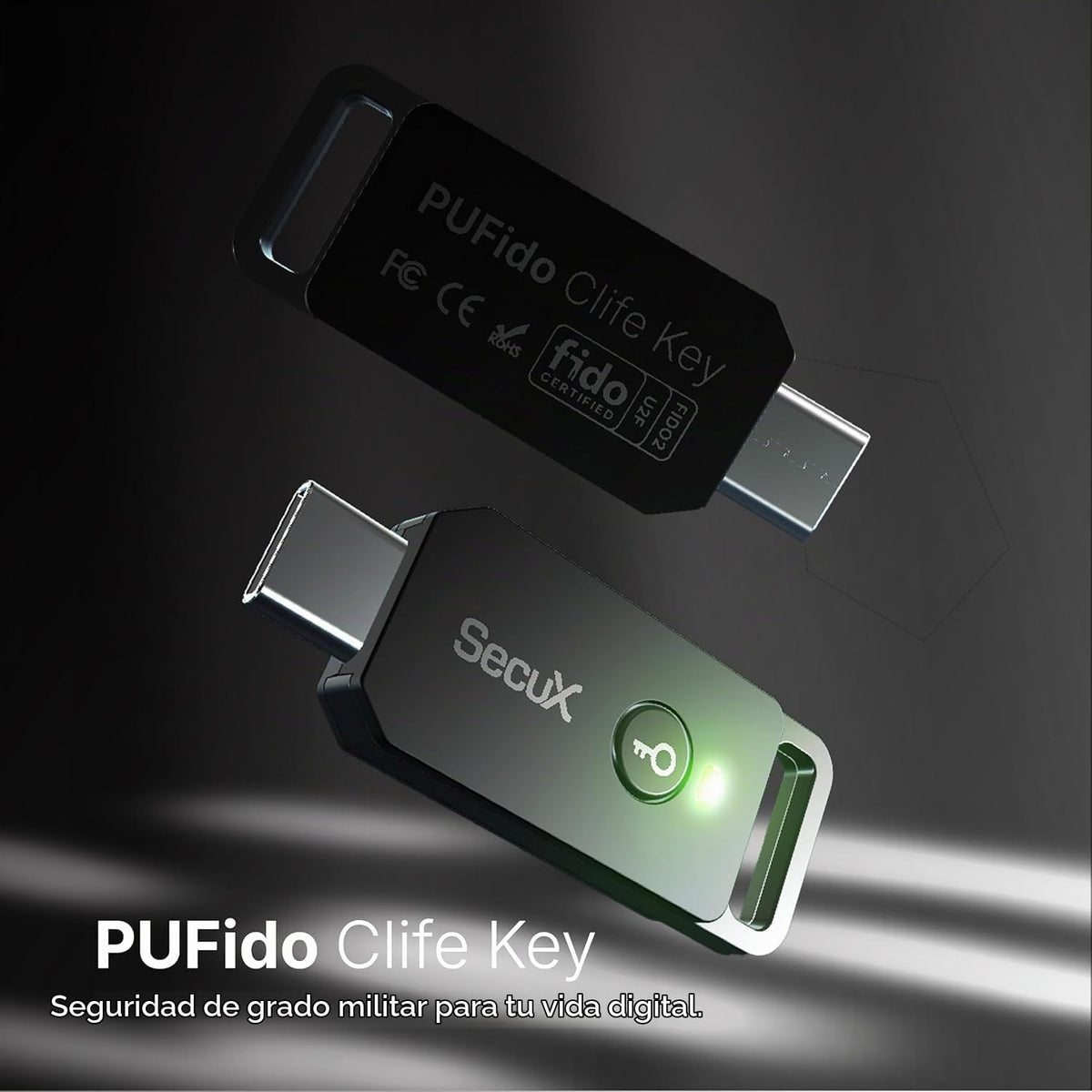 Llave de seguridad SecuX PUFido USB-C con tecnología PUF, certifica...