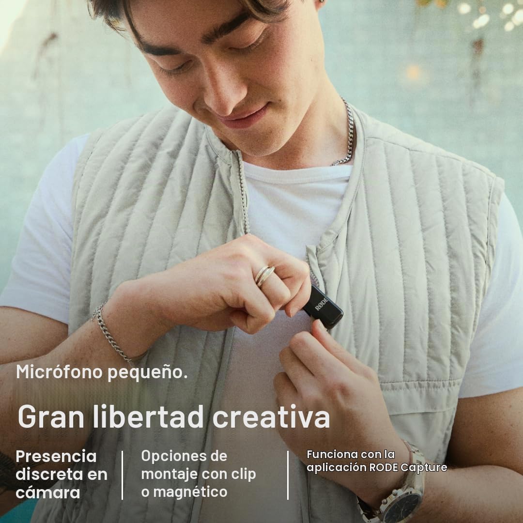 RØDE Wireless Micro - Micrófono inalámbrico compacto, dos micrófono...