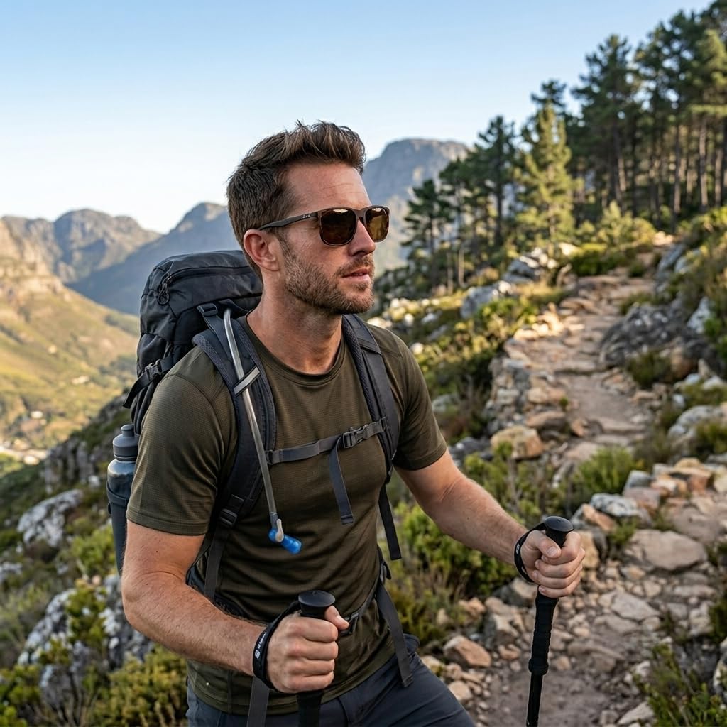ZENOTTIC Gafas de sol polarizadas cuadradas para hombre, ultraliger...