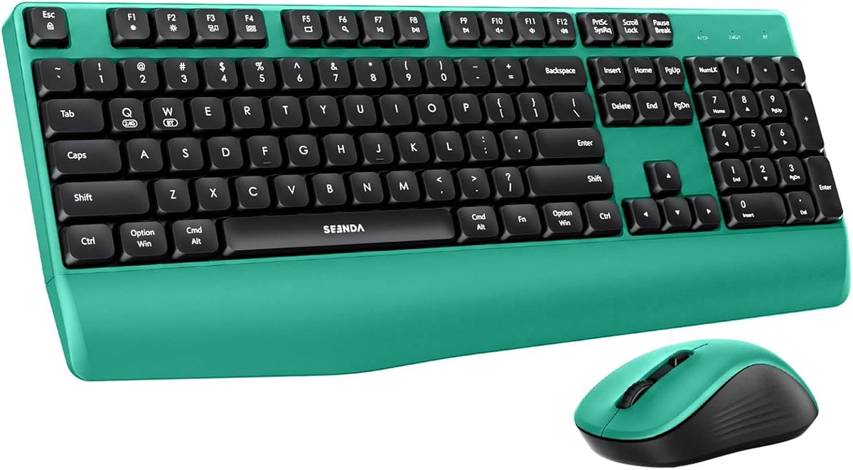 seenda COE200 Combo de teclado y mouse Bluetooth inalámbricos con |...