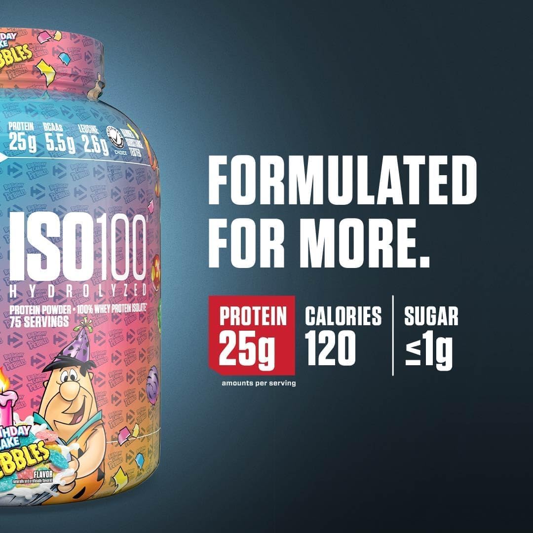 Dymatize Polvo de proteína ISO100, 100% aislado de suero de leche |...