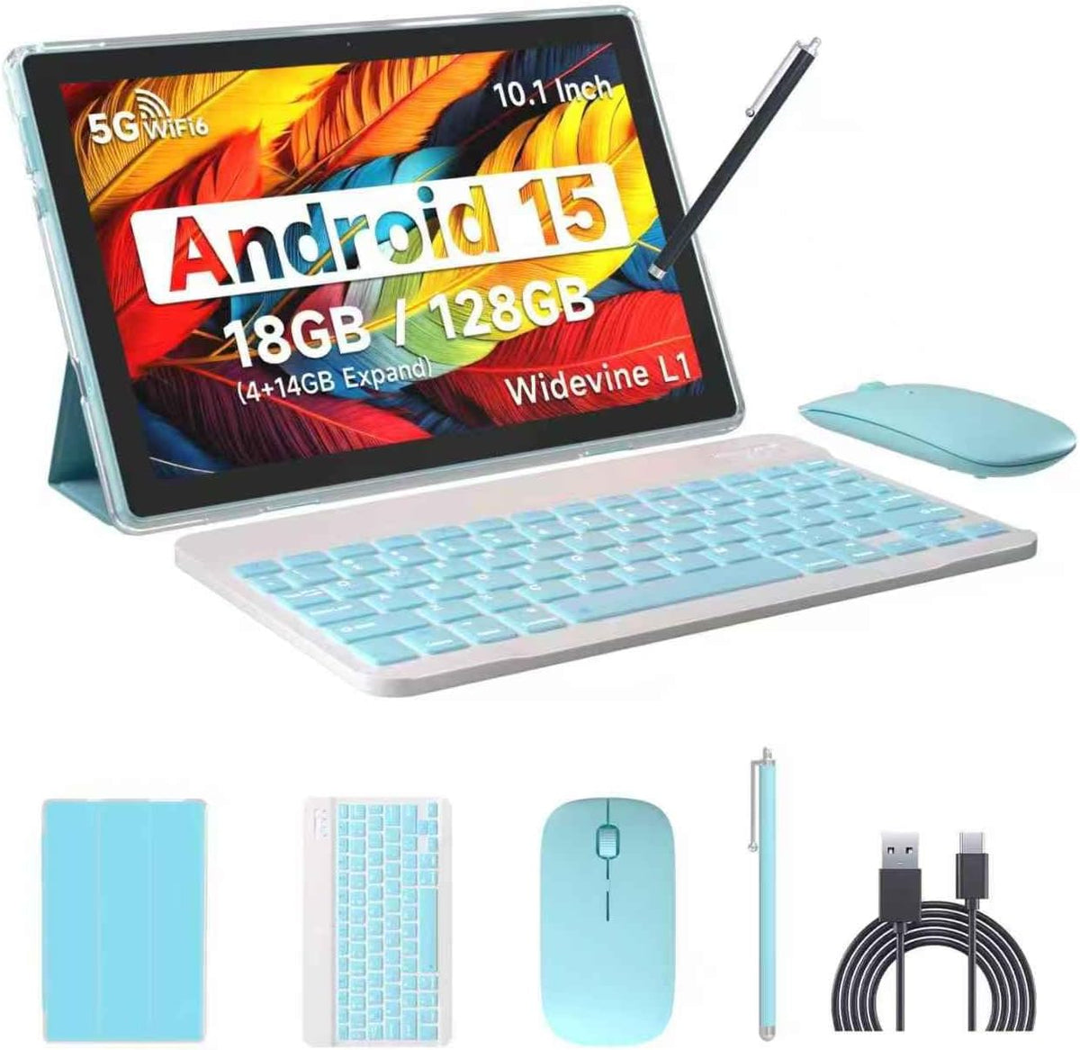 IWEGGO Tablet Android 15, 10 pulgadas 18 GB RAM+128 GB ROM\/2TB tab...