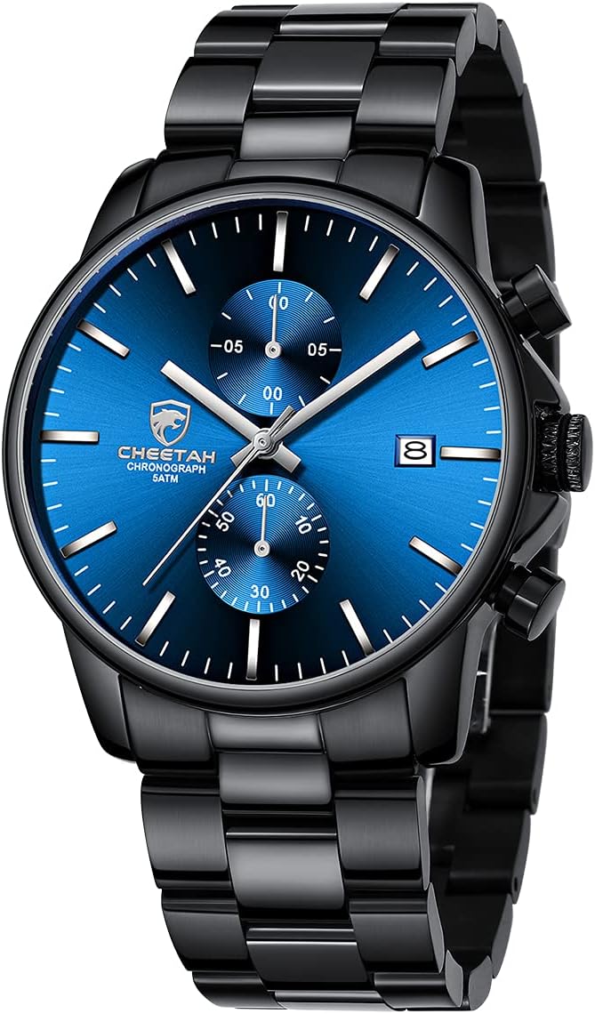 GOLDEN HOUR Fashion Business - Relojes para hombre con cronógrafo,...