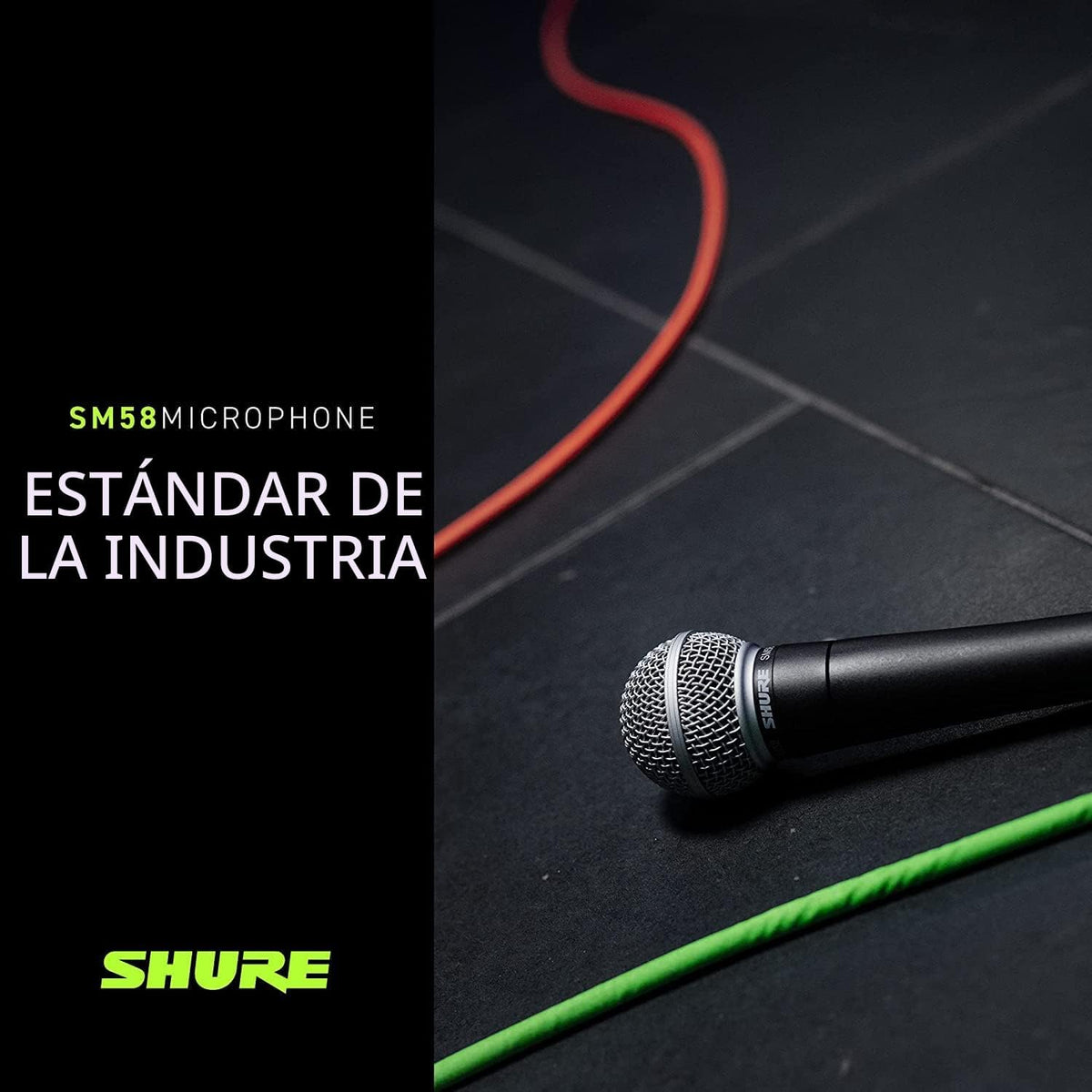 Micrófono SHURE, Negro | Micrófono vocal dinámico cardioide con int...