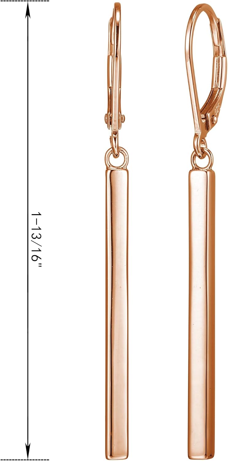 Amazon Collection Aretes colgantes de oro amarillo de 18 quilates o...