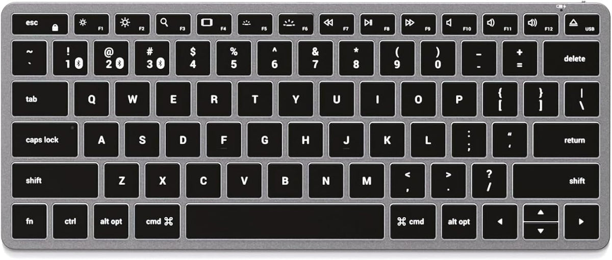 Teclado retroiluminado Bluetooth Satechi Slim X1, sincronización mu...