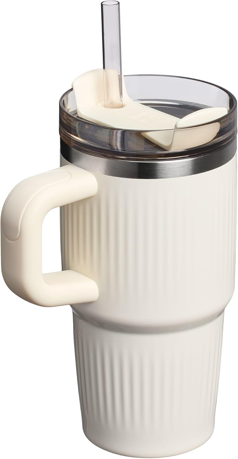 STANLEY - Vaso Quencher H2.0 con asa y pajilla, 20 onzas, tapa de 3...
