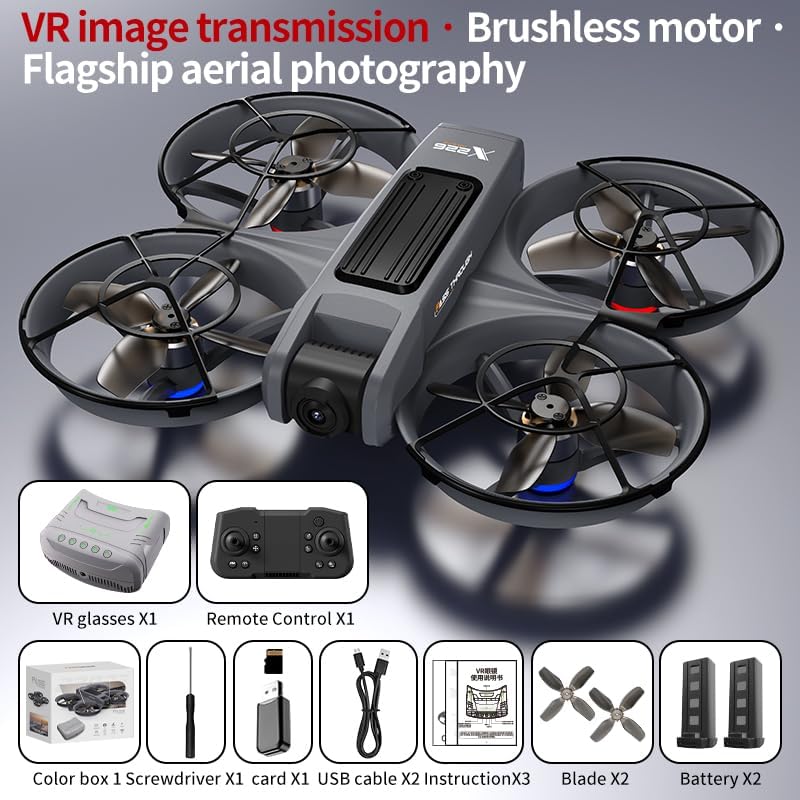 Dron VR FPV con cámara y gafas de realidad virtual para principiant...