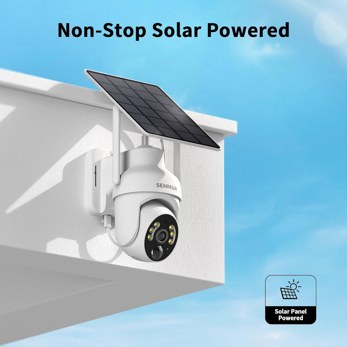 SEHMUA Cámaras de seguridad solares 2K inalámbricas para exteriores...