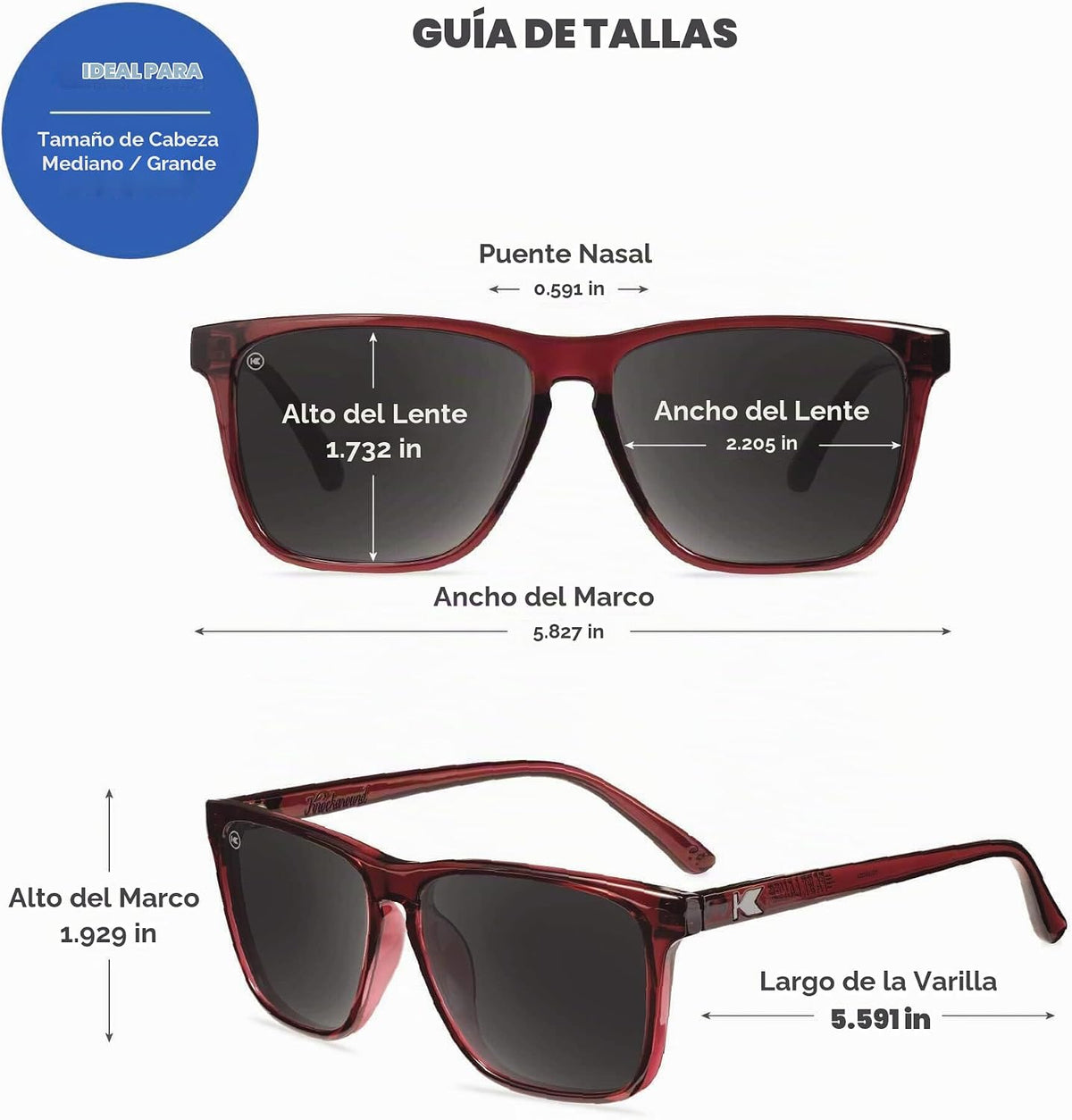 Knockaround Gafas de sol polarizadas cuadradas para hombres y mujer...