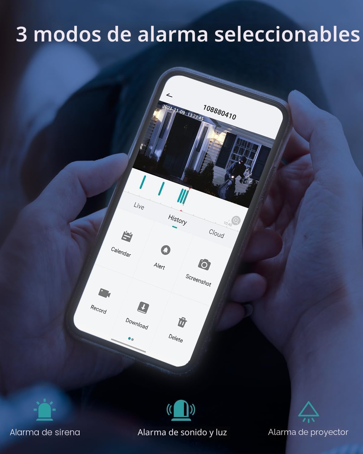 ZUMIMALL Cámaras de seguridad 2K inalámbricas para exteriores, cáma...