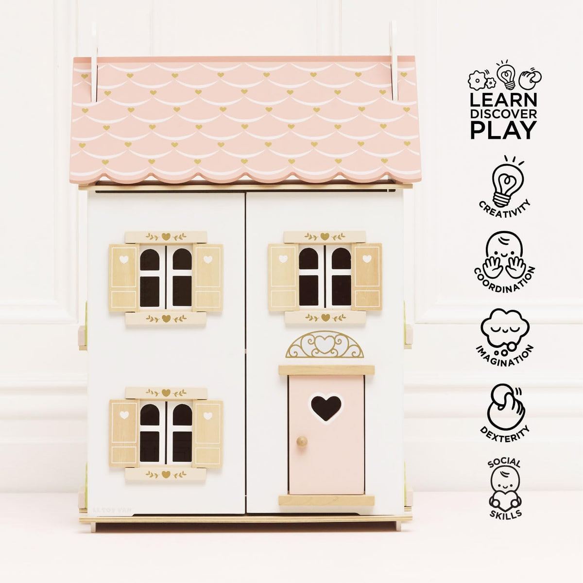 Le Toy Van \u2013 Casa de muñecas de madera en forma de corazón de...