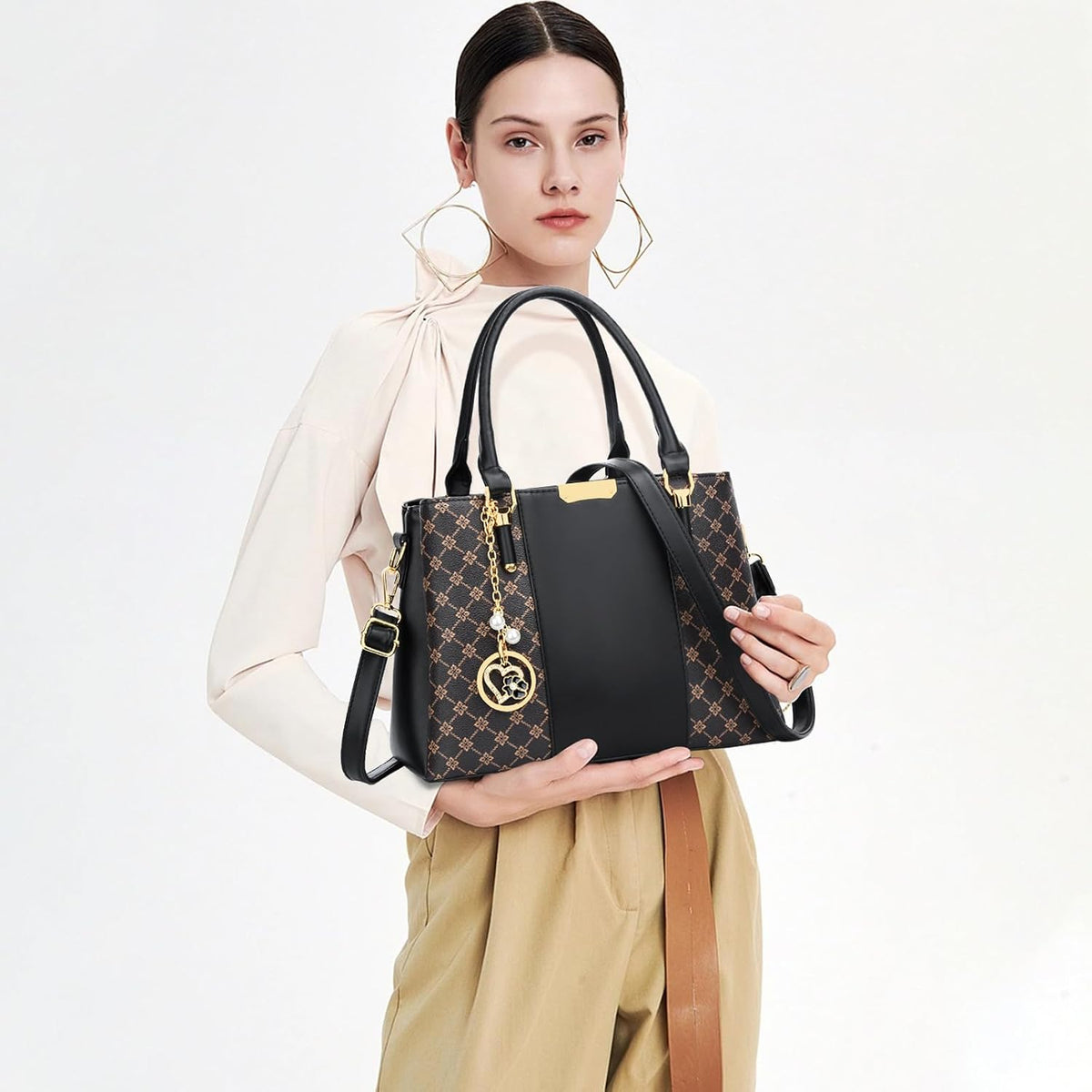 KKXIU Monederos y bolsos para mujer, Bolso tipo cartera con asa sup...
