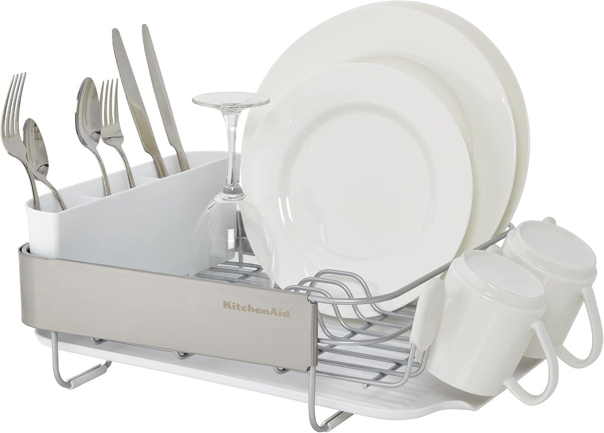 KitchenAid Escurridor compacto de alambre satinado resistente al óx...